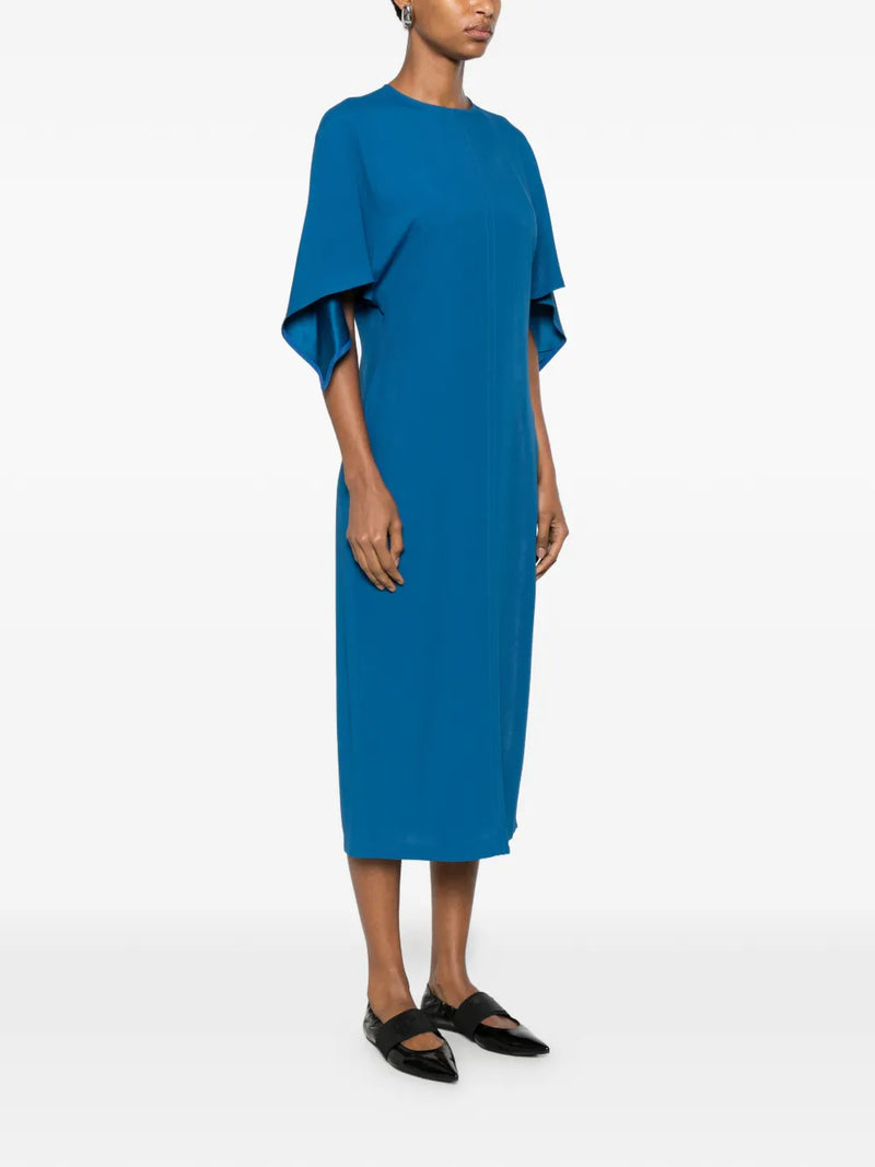 Cape sleeve midi dress, royal blue