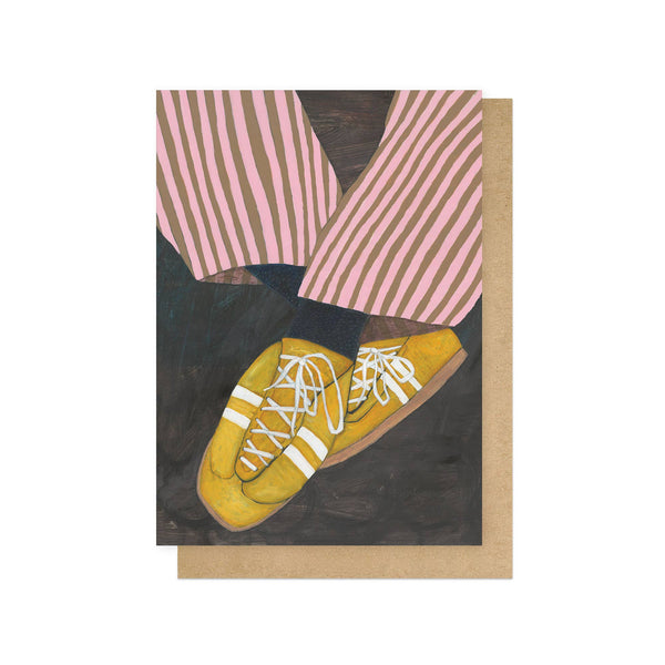Sunshine in my shoes illustrated large art card