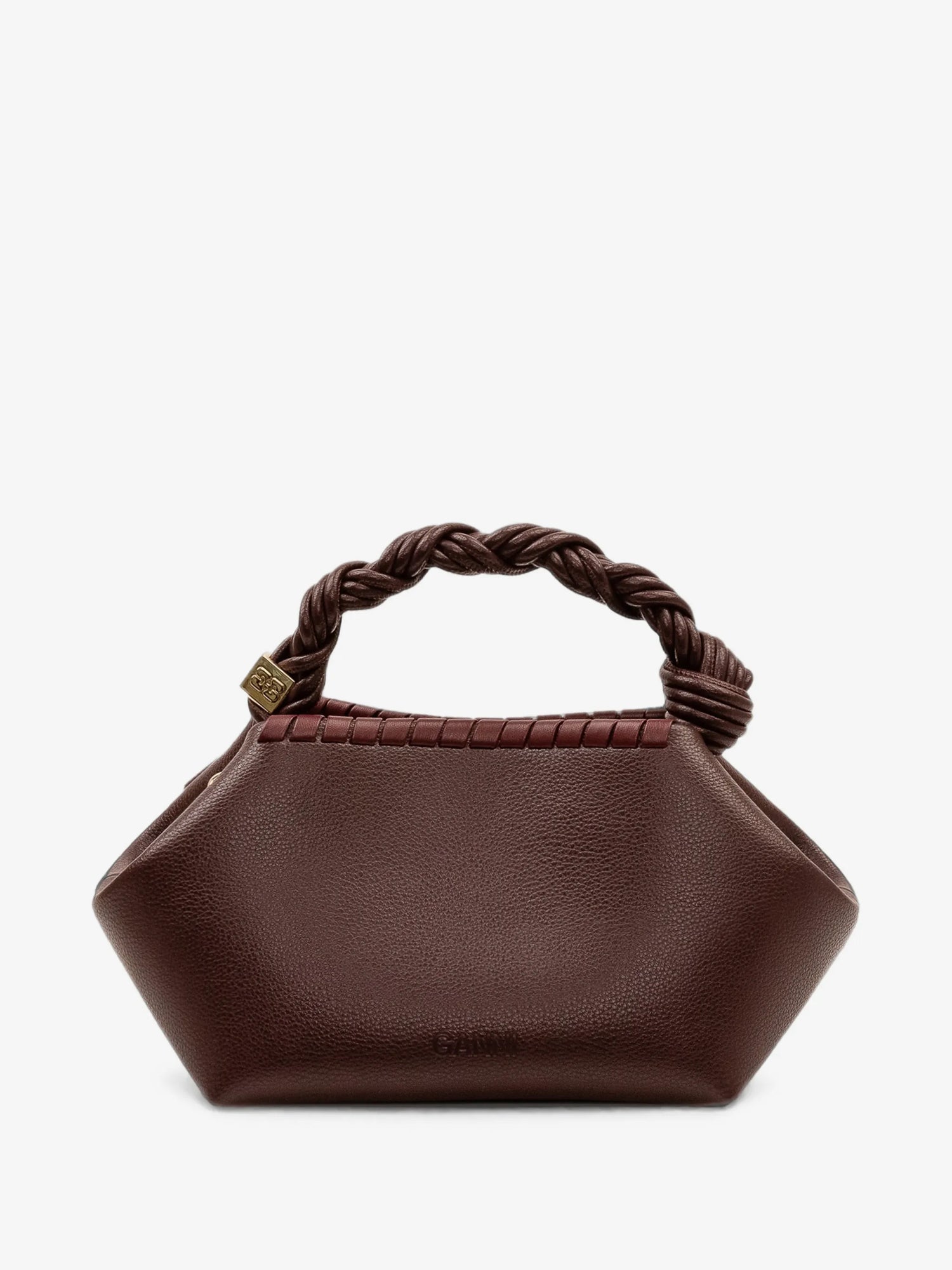 Bou small tressé bag, bitter chocolate brown