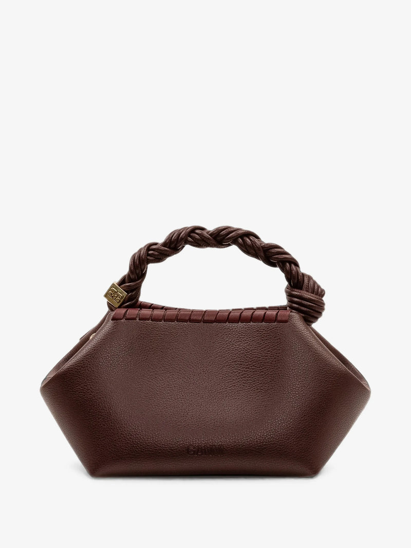 Bou small tressé bag, bitter chocolate brown