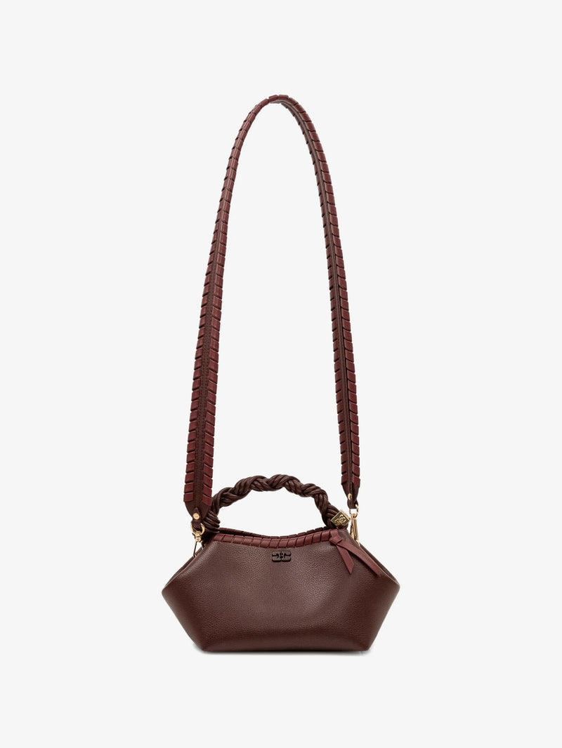 Bou small tressé bag, bitter chocolate brown