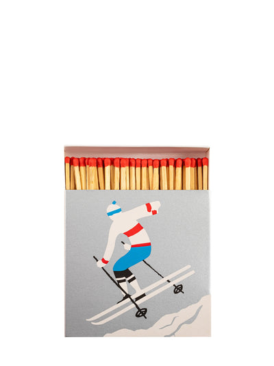 The downhill skier matches
