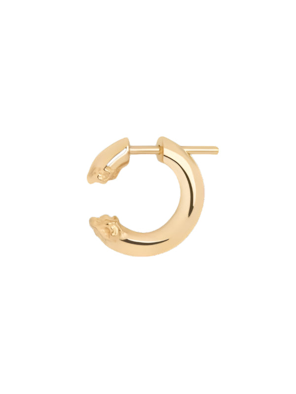 Terra 14 textured hoop earring, gold plated