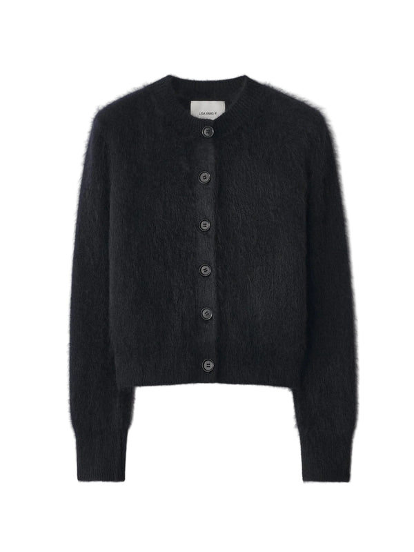 Azalea cardigan, black brushed