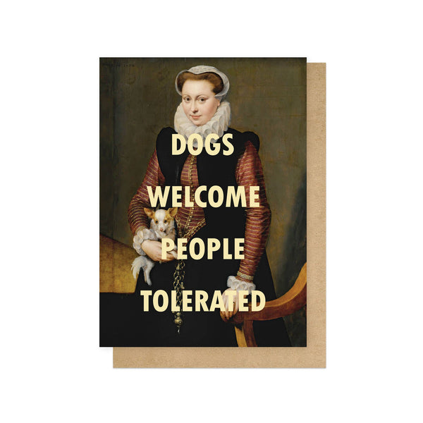 Dogs welcome large love & friendship card
