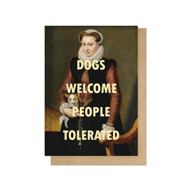 Dogs welcome large love & friendship card
