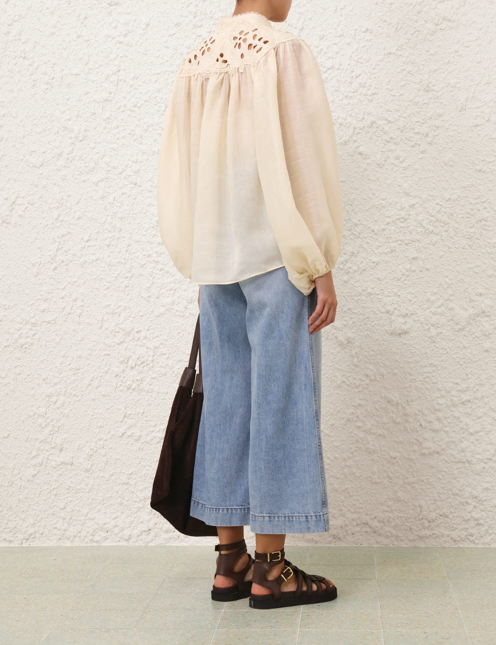 Coco Embroidered Blouse, cream