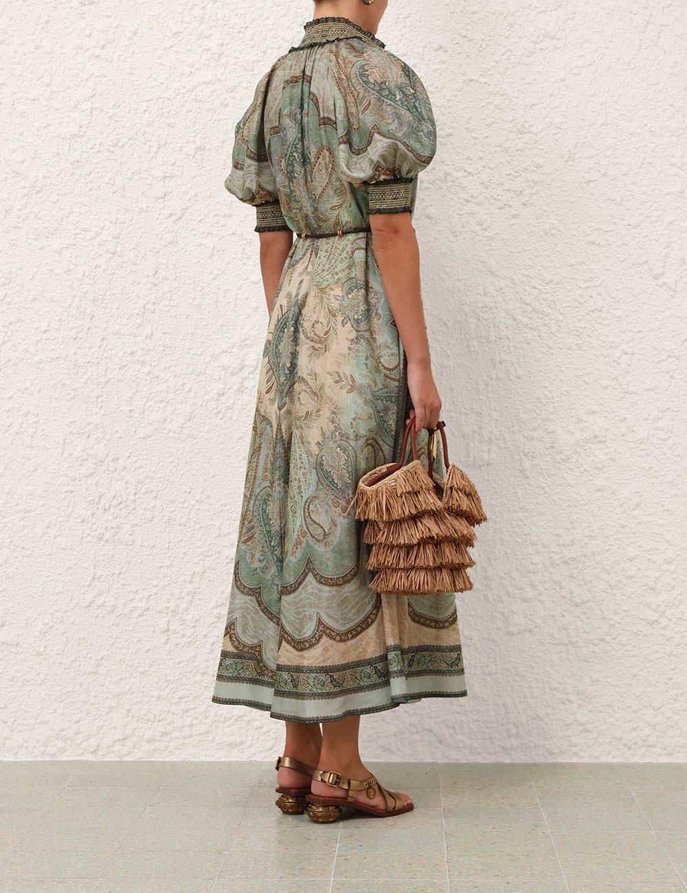 Wanderlust Billow Dress, tapestry teal multi