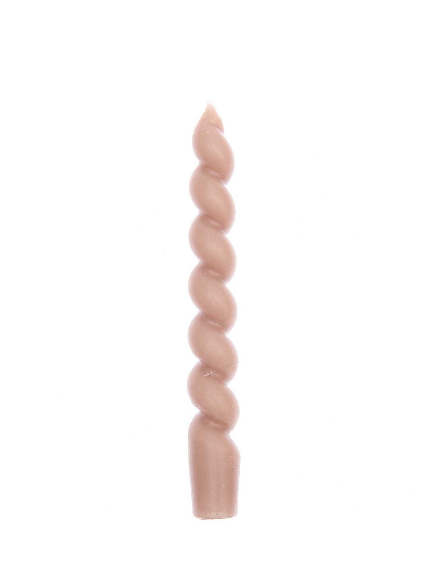 Spiral candle, pebble (18,5 cm)