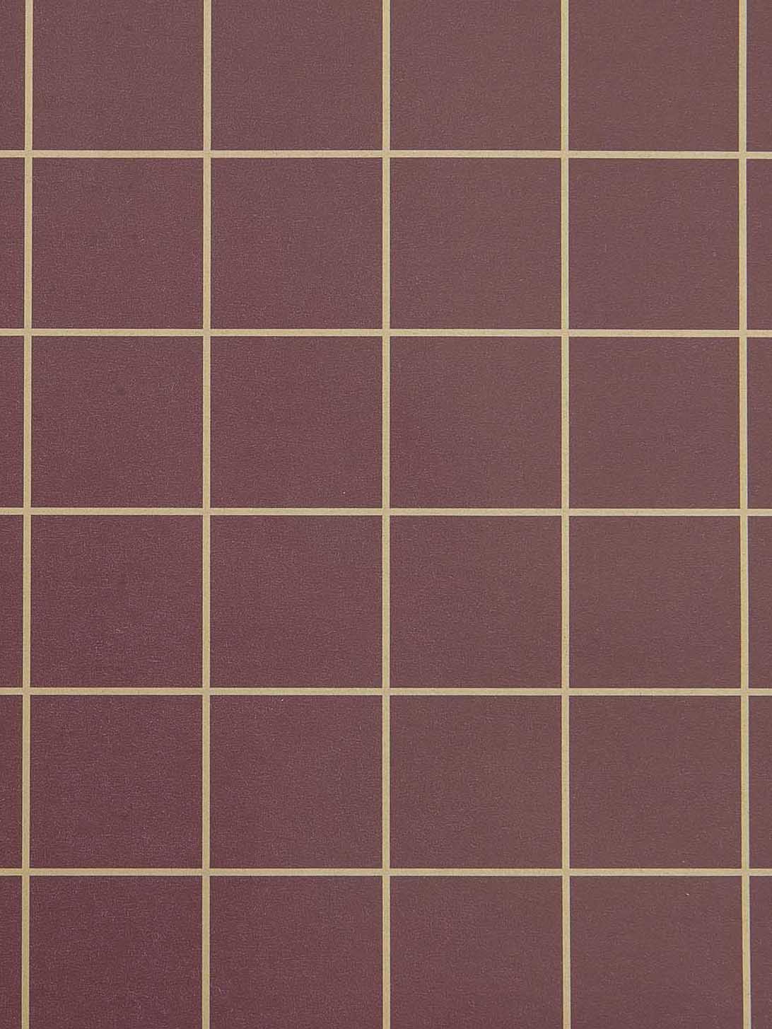 Grid wrapping paper roll, burgundy-gold (2m)