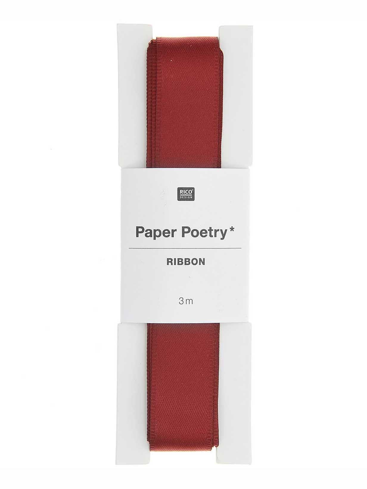 Polyester ribbon, burgundy (16mm/3m)