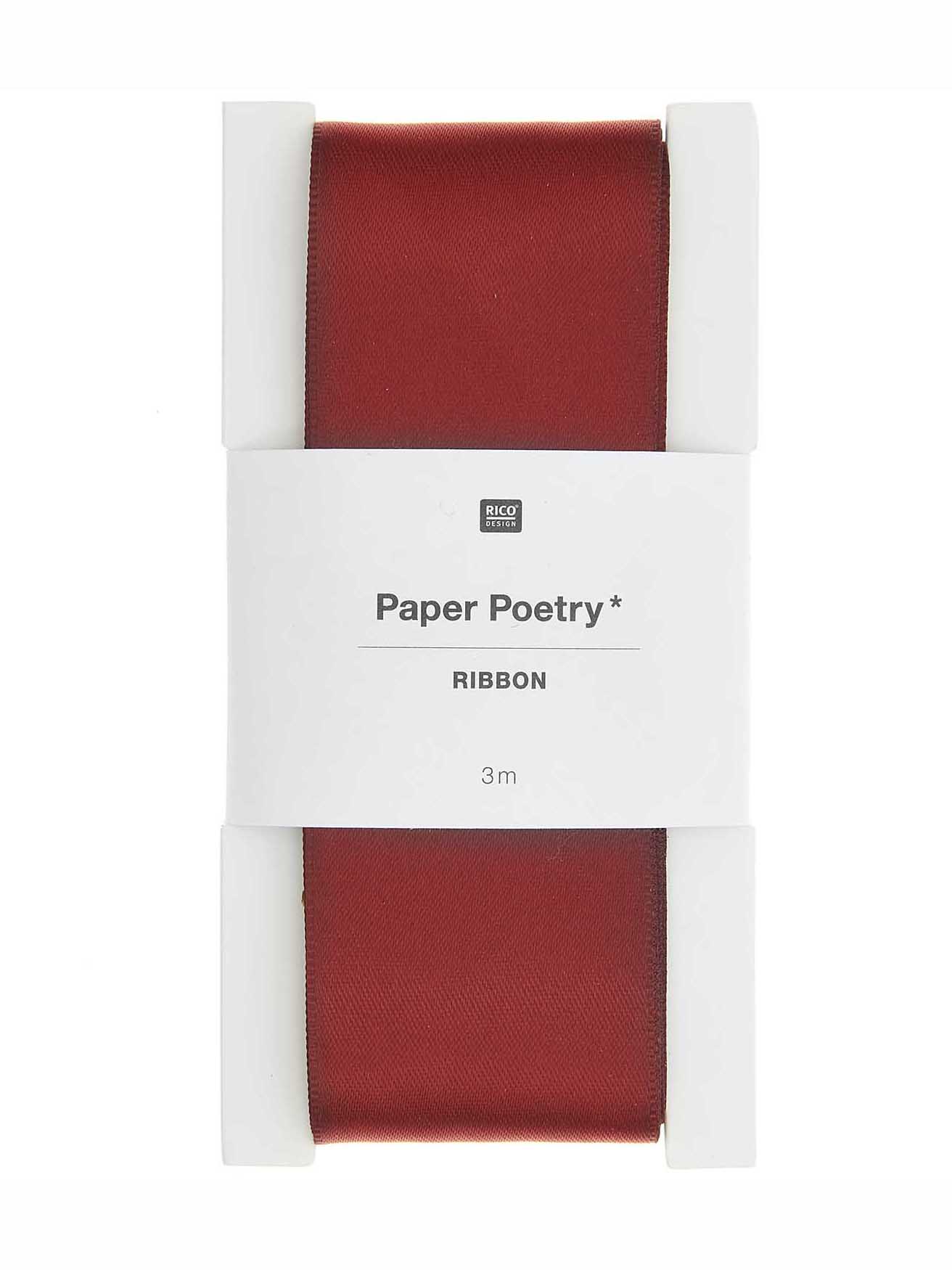 Polyester ribbon, burgundy (38mm/3m)