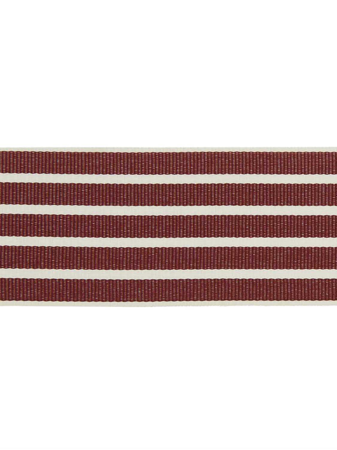 Woven ribbon stripes, bordeaux-off-white (38mm/3m)