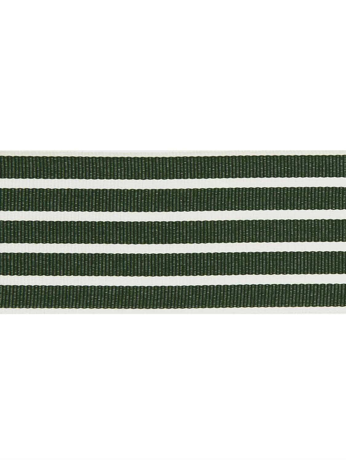 Stripes Woven ribbon, green/off-white (38mm/3m)