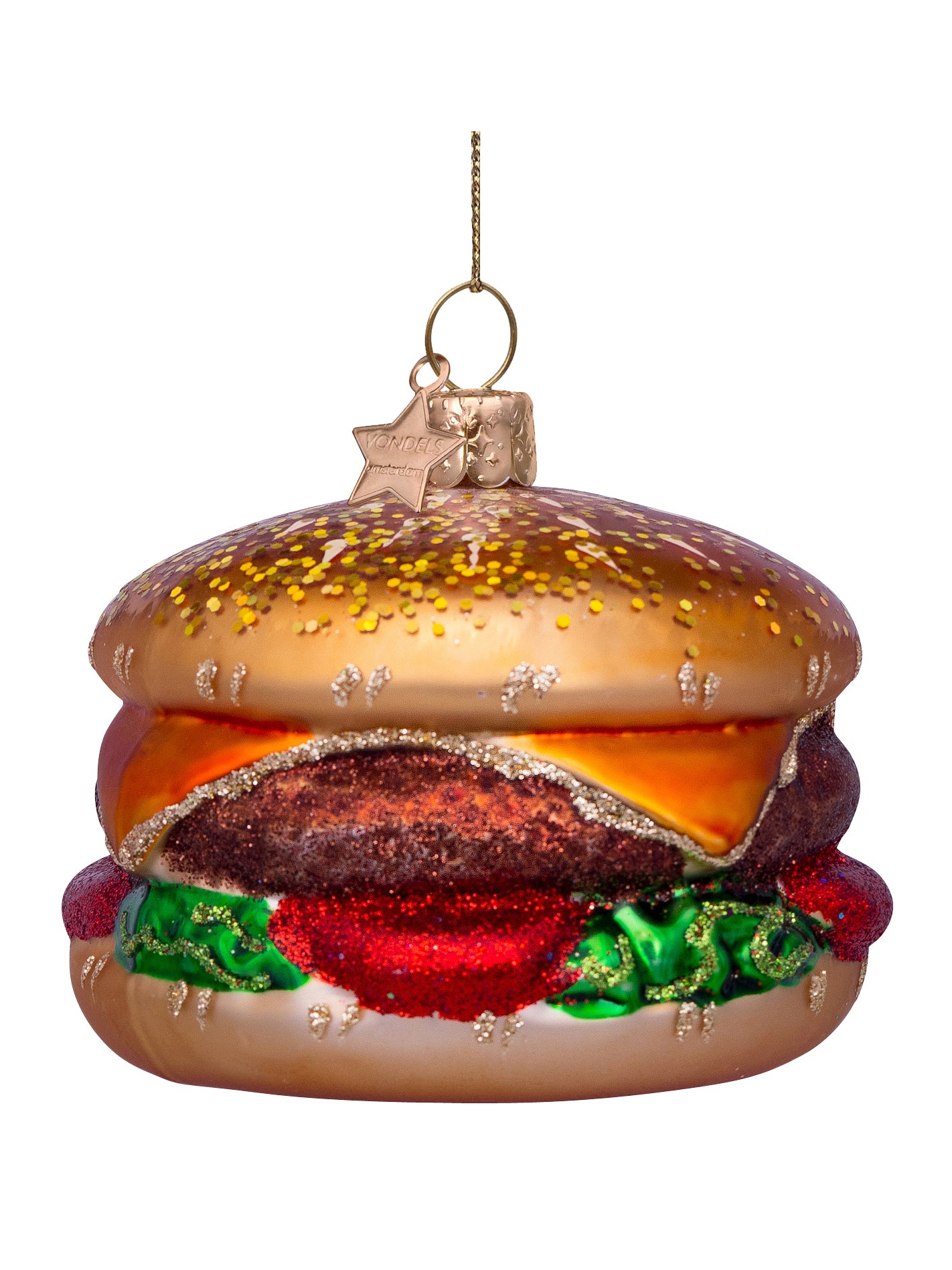 Hamburger glass ornament