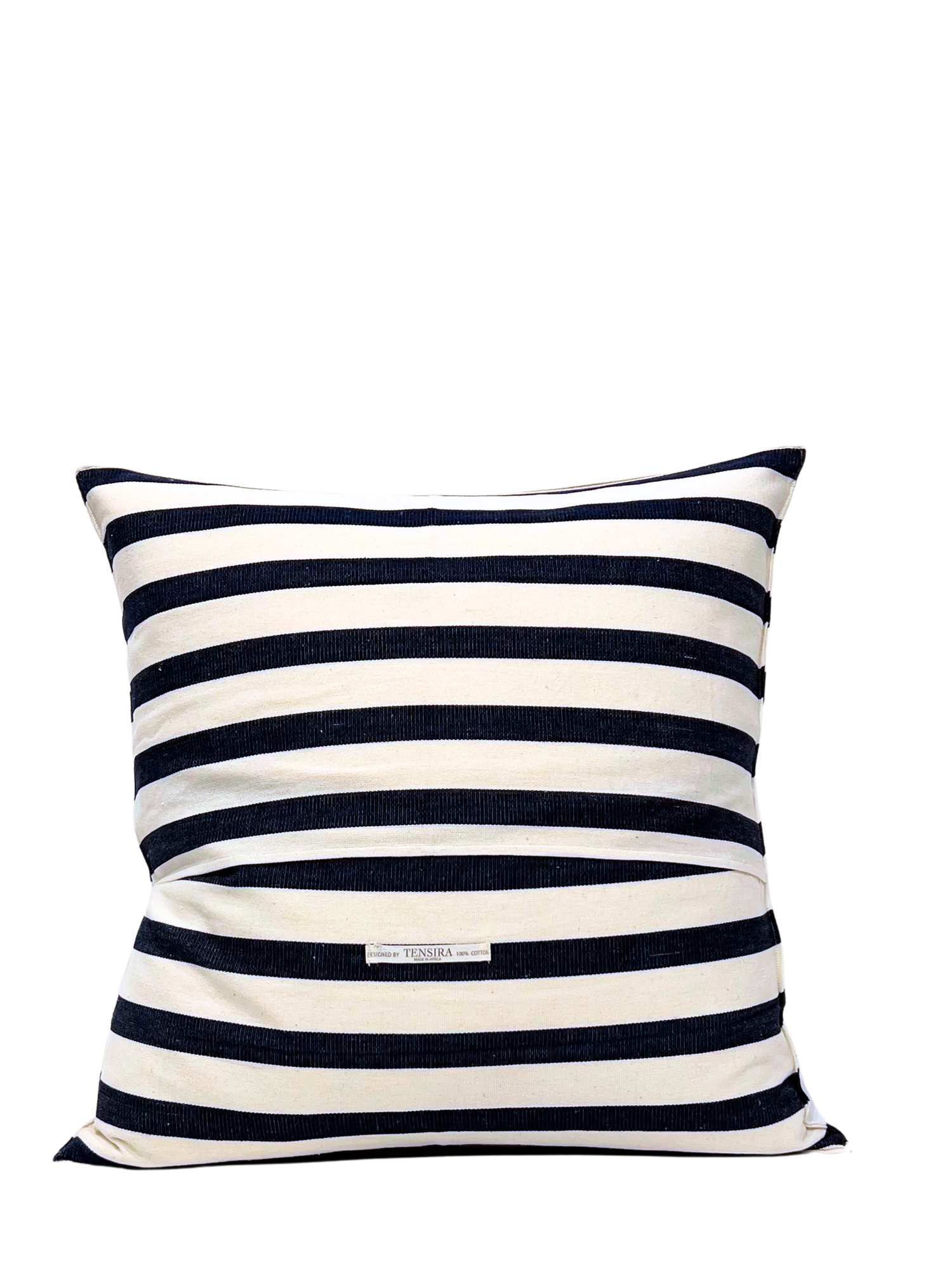 Cushion cover, bold dark navy blue stripe  (50 x 50 cm)