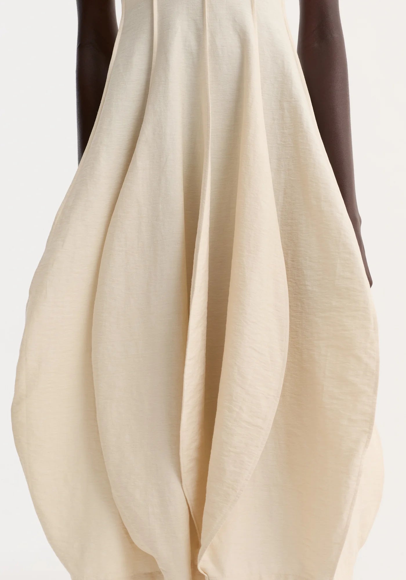 Open back movement dress, butter