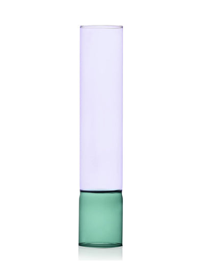 Bamboo Grove duotone tall vase, green/violet (35 cm)