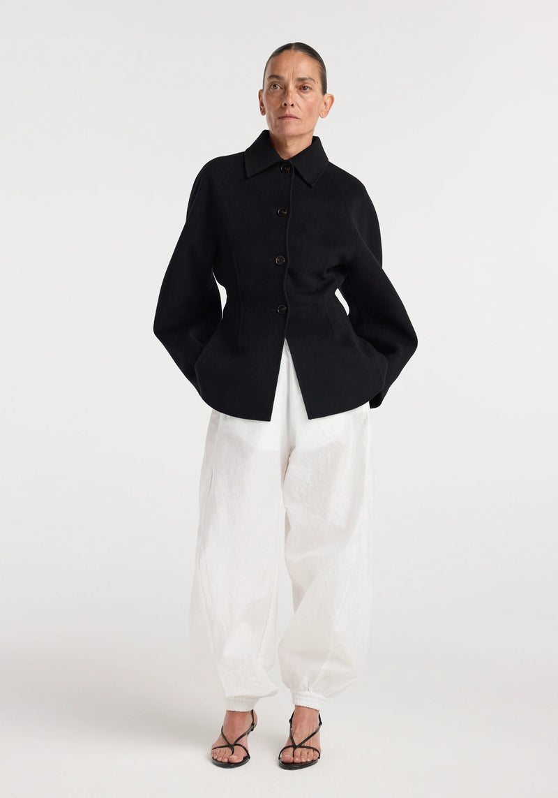 Double-faced sculptural jacket, black