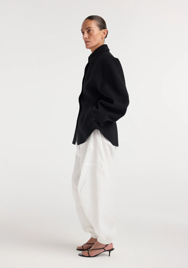 Double-faced sculptural jacket, black