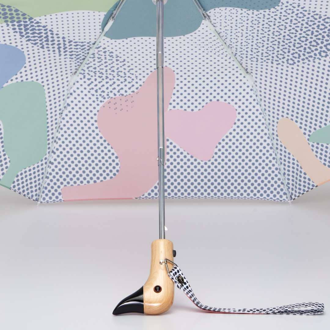 Dots print duck umbrella, multi