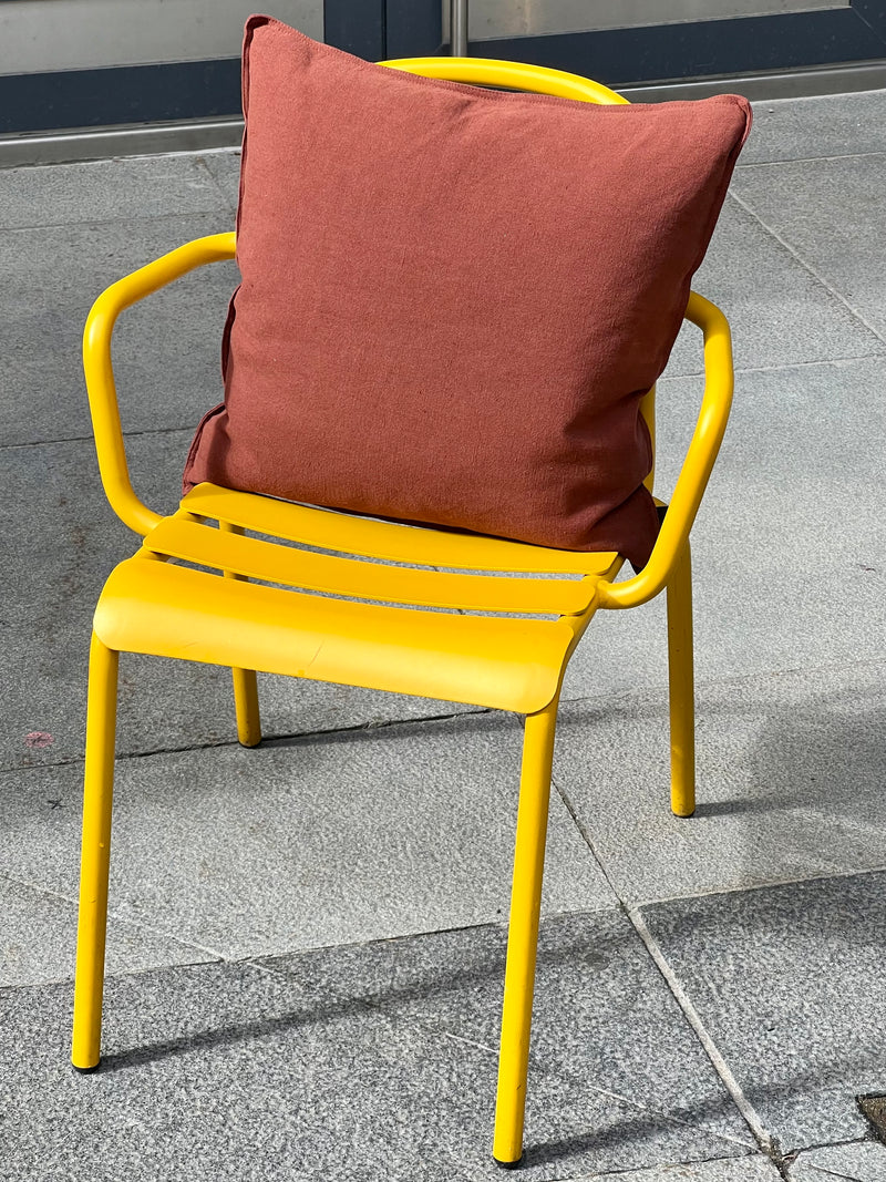 Linen Cushion (50x50cm), Iron red
