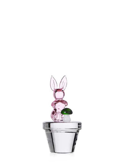 Pink bunny paperweight, Alice collection