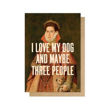I love my dog large love & friendship card