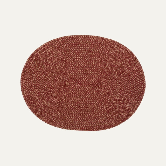 Oval placemat Ella, red