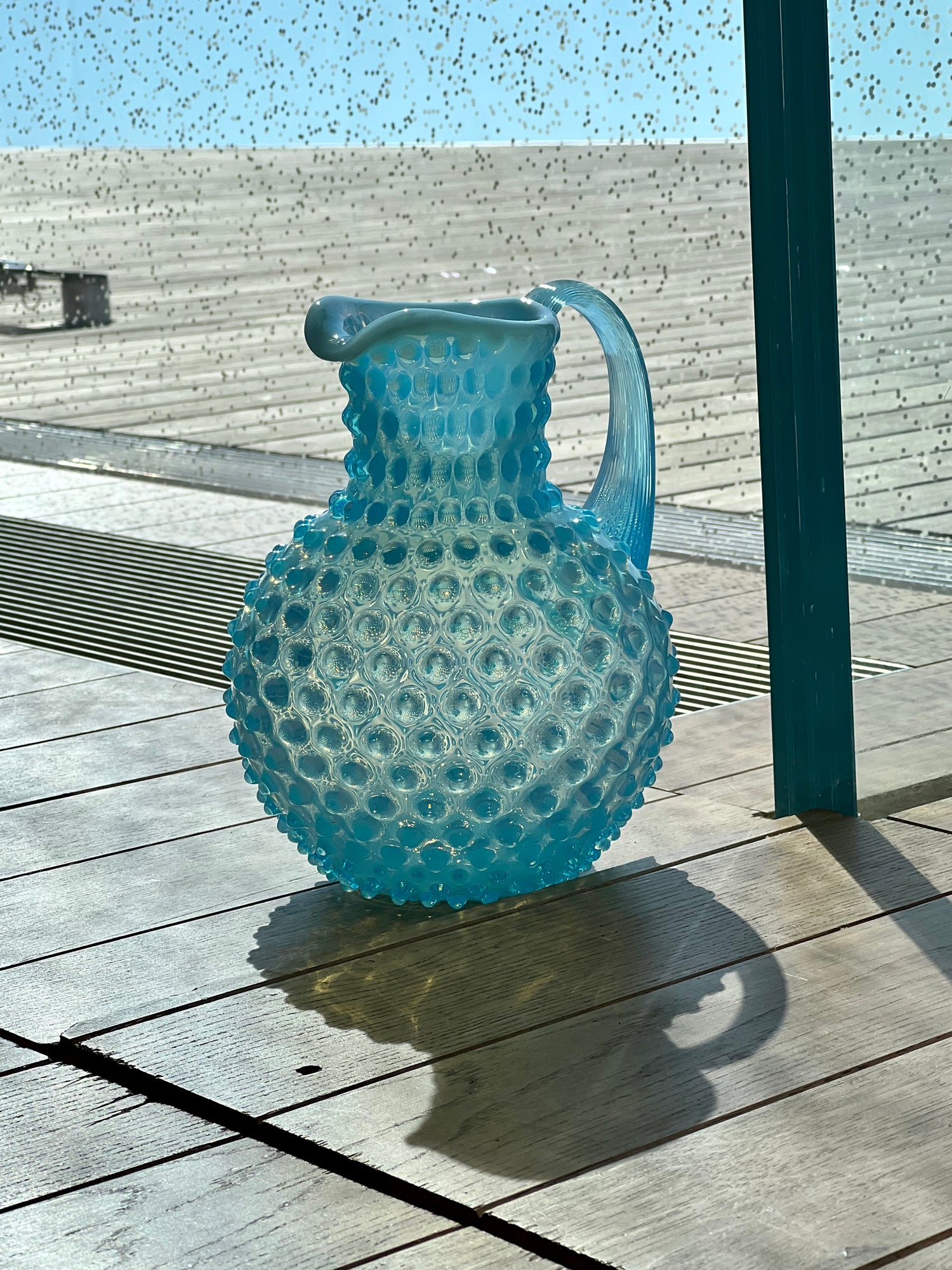 Opaline Paris Hobnail Jug 2L, Pastel Blue