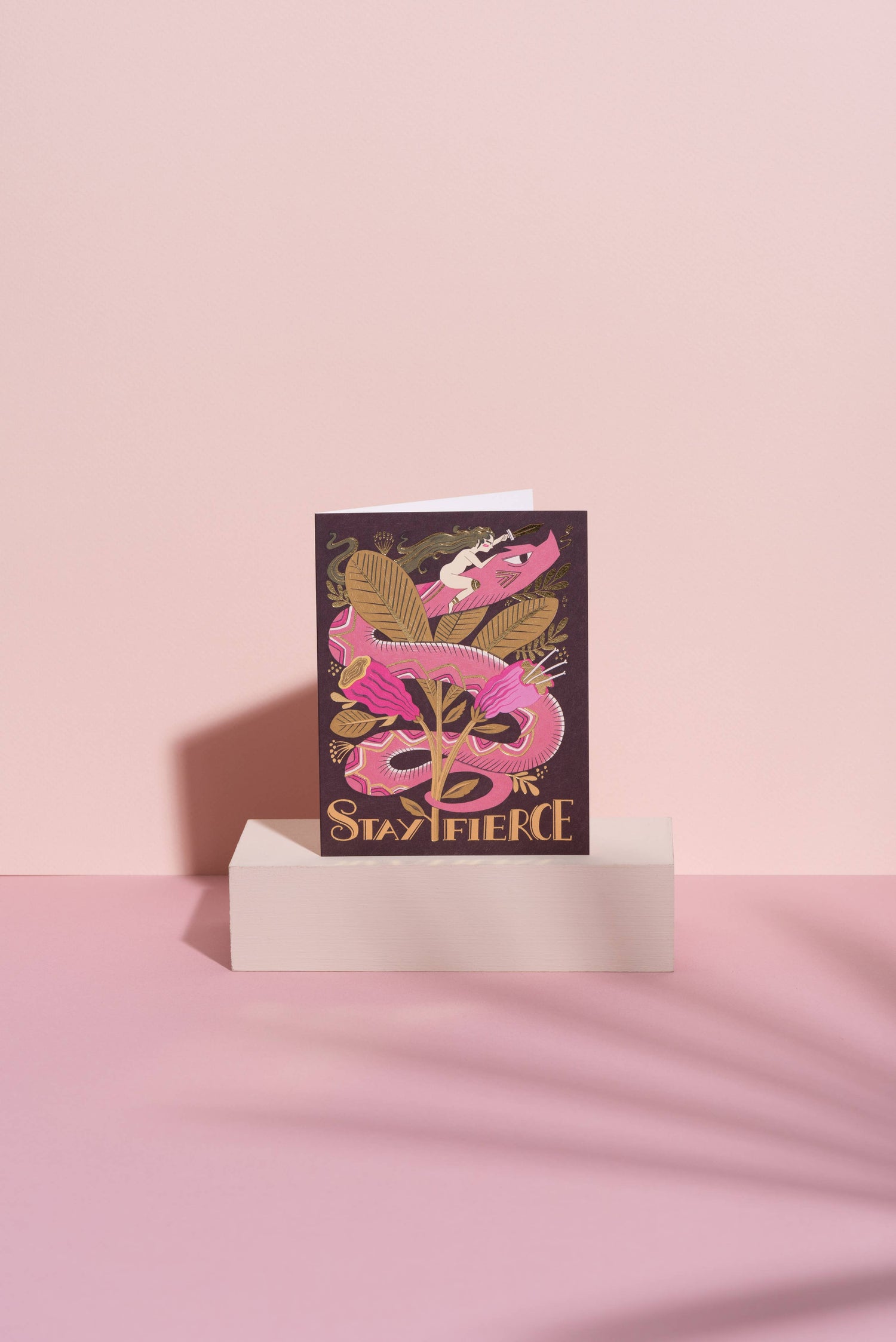 Fierce snake love & friendship card