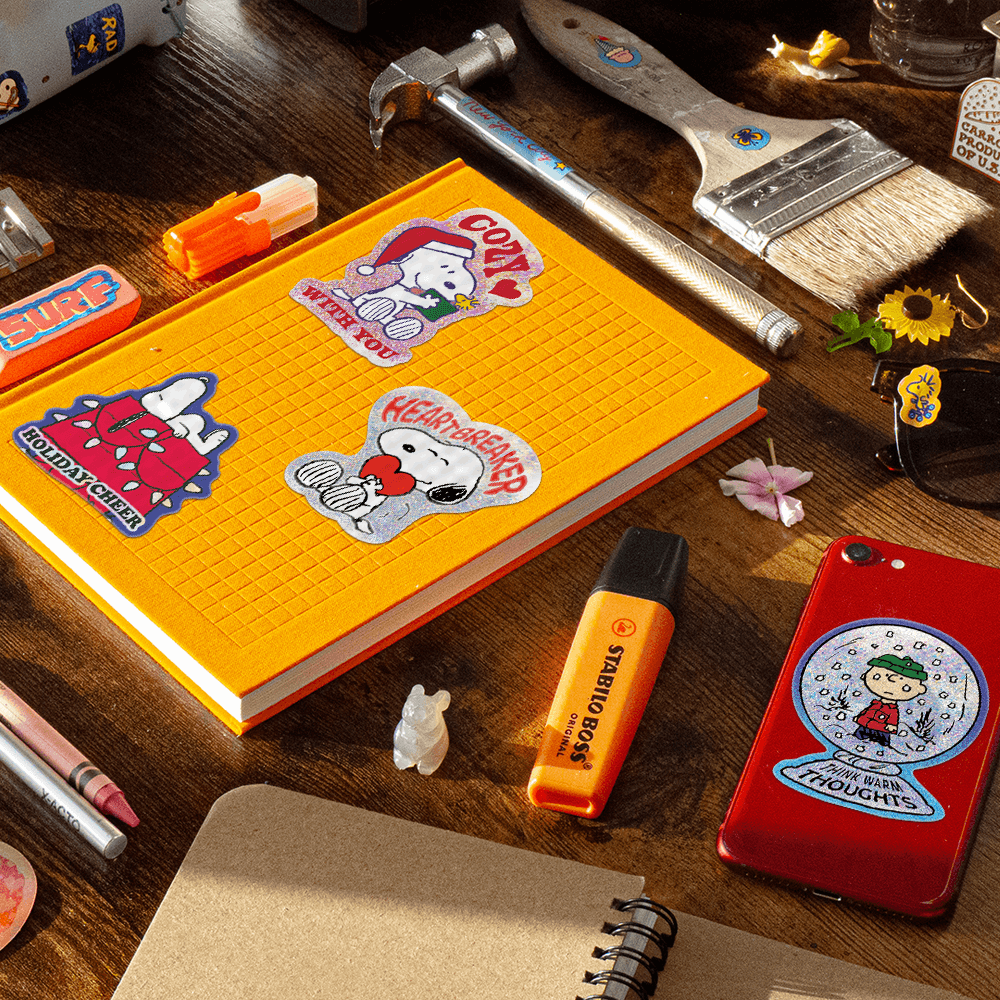 Holiday Cheer by Peanuts (Christmas) die cut sticker