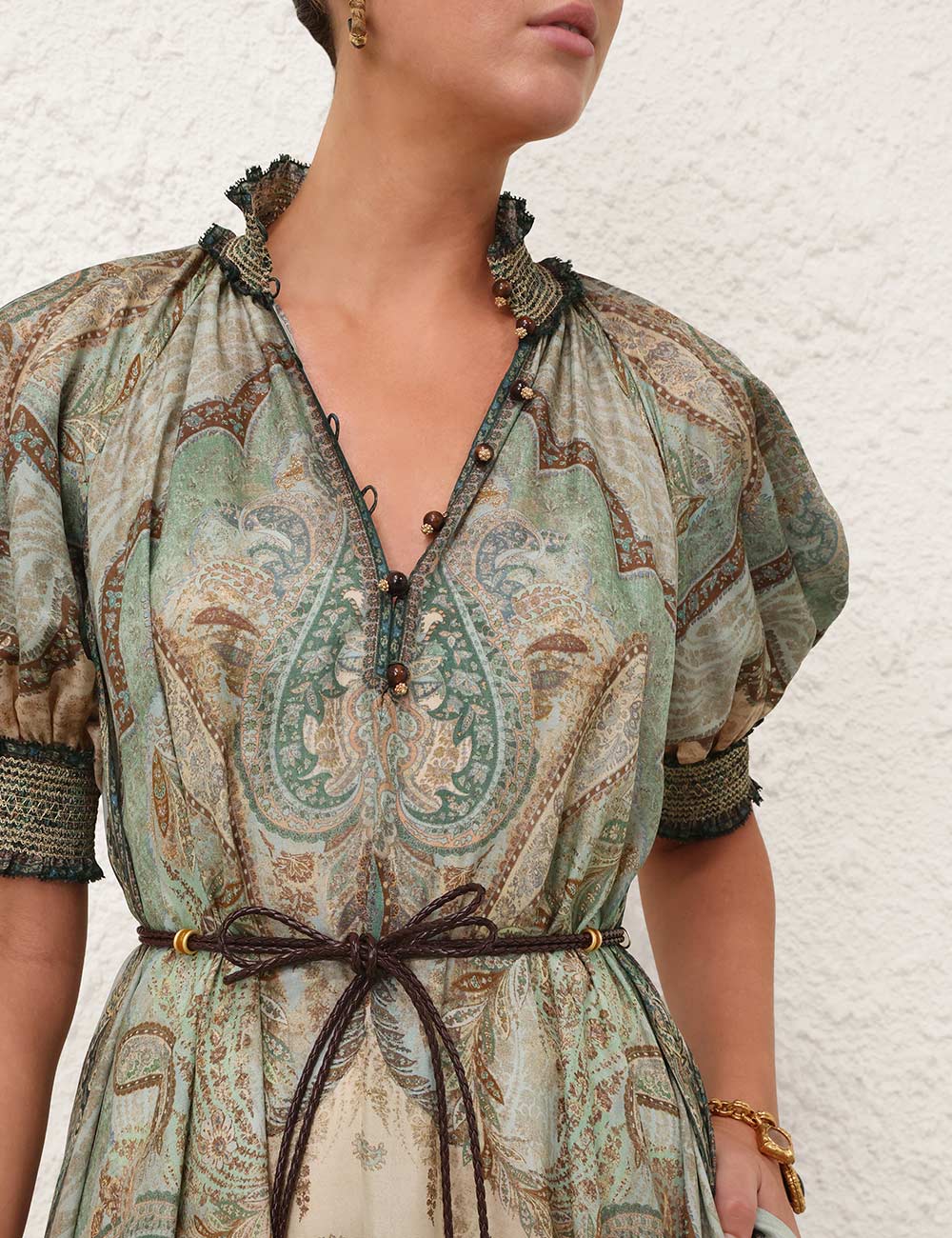 Wanderlust Billow Dress, tapestry teal multi