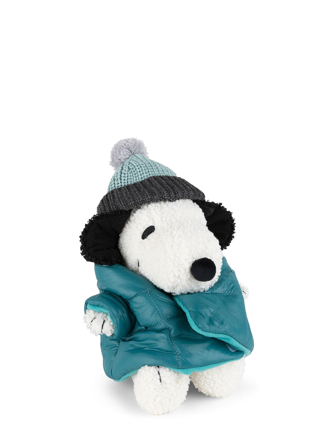 Snoopy soft toy in puﬀer jacket (20 cm)
