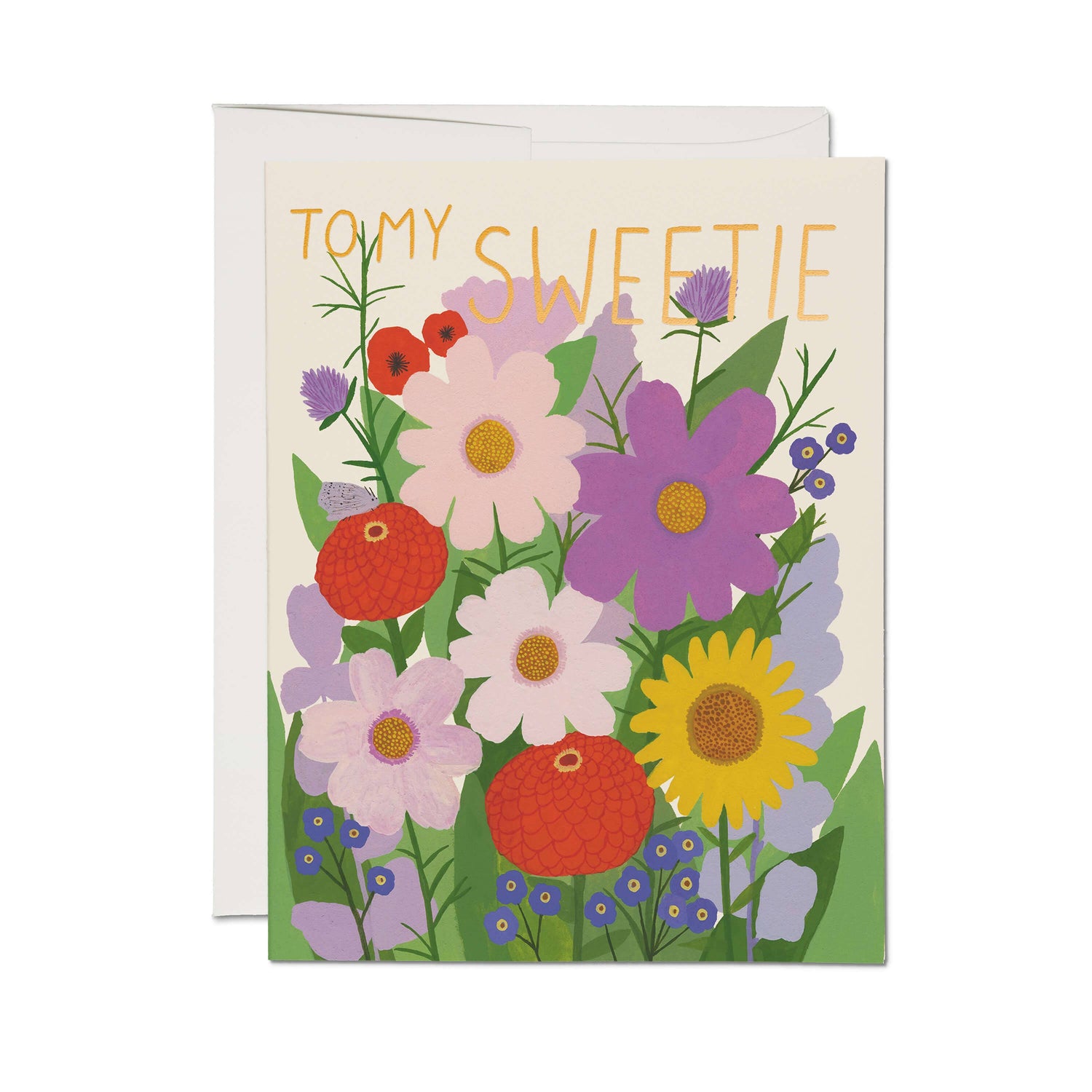 To my sweetie flowers love & friendship card