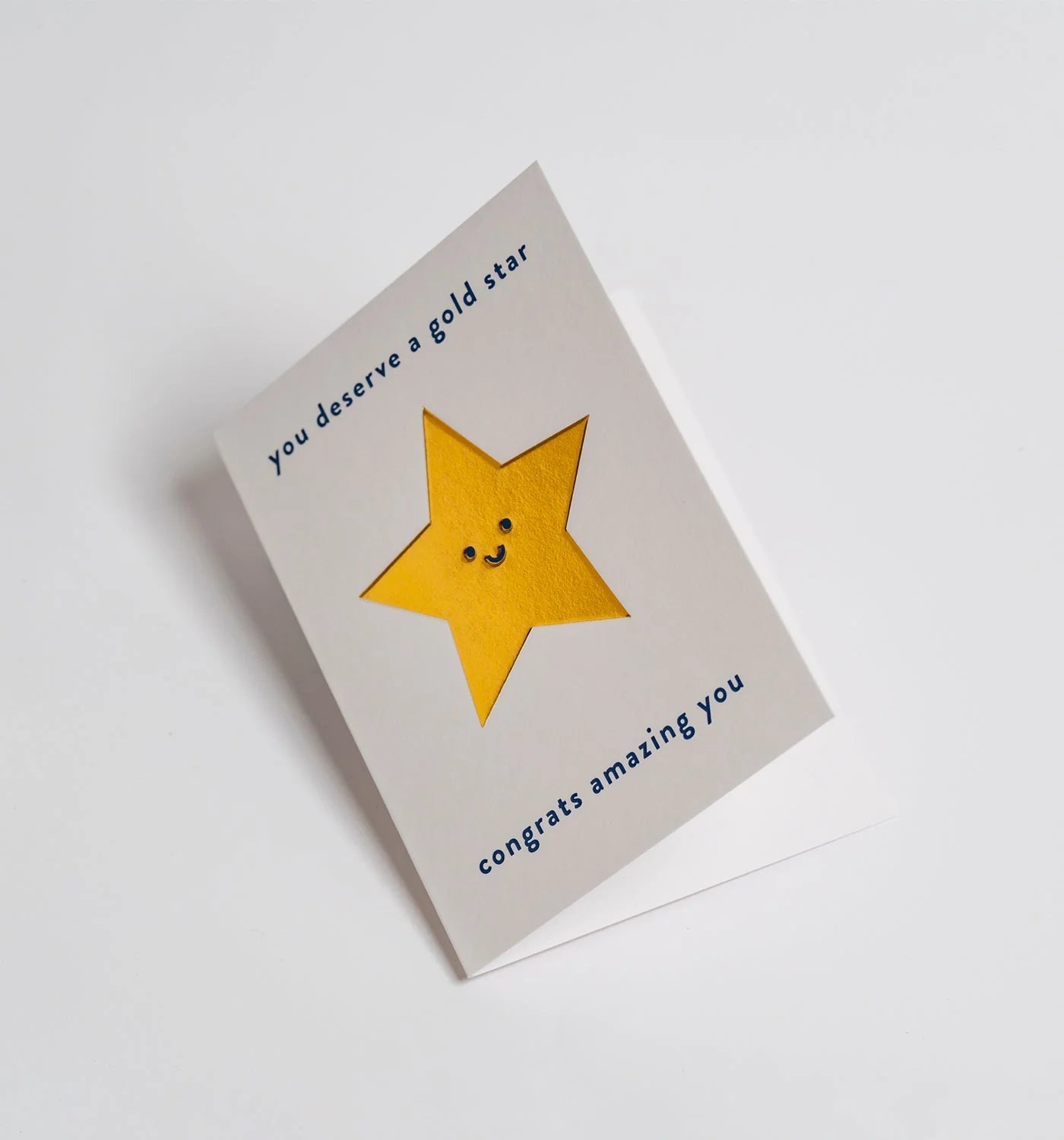 You Deserve a Gold Star Mini Congrats Card by Kelly Hyatt