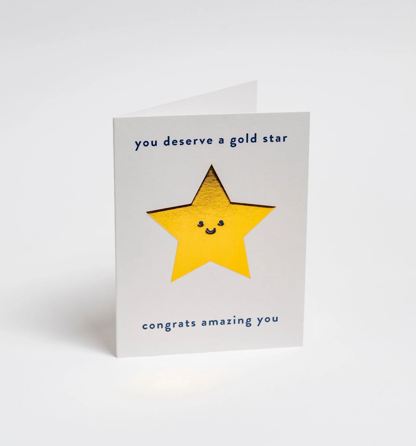 You Deserve a Gold Star Mini Congrats Card by Kelly Hyatt