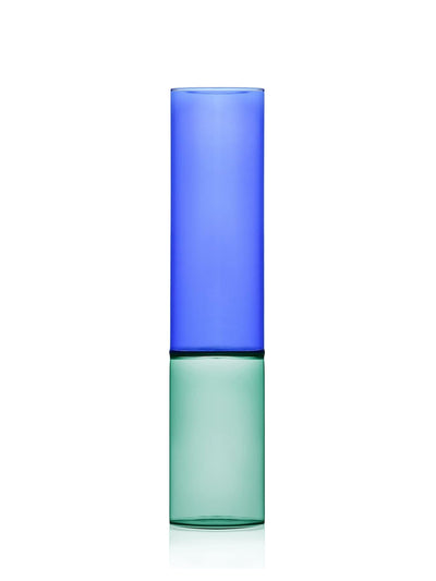 Bamboo Grove duotone medium vase, green/blue (30 cm)