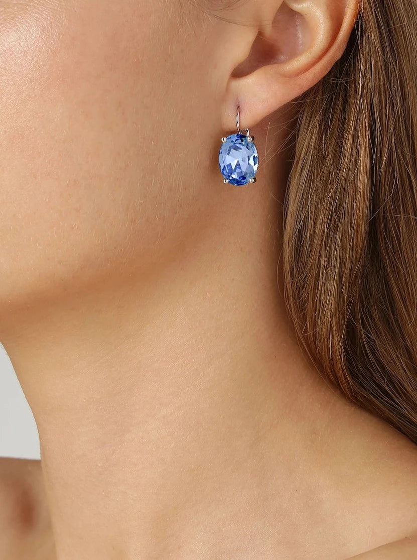 CHANTAL earrings, silver - light blue