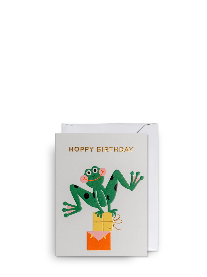 Hoppy Birthday, mini birthday card