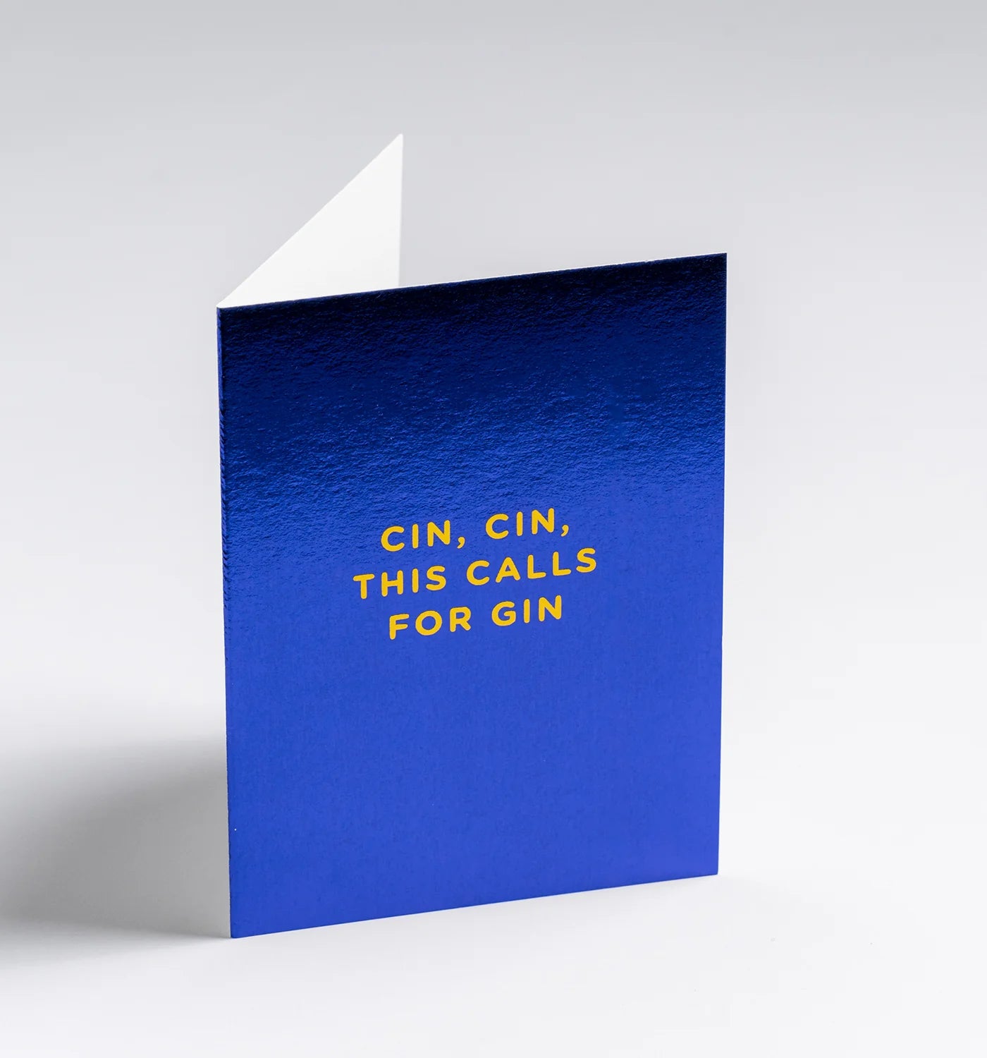 Cin, cin, this calls for gin blue mini celebration card