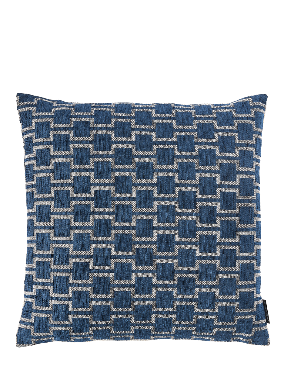 Geometric Cushion (45 cm x 45 cm), blue
