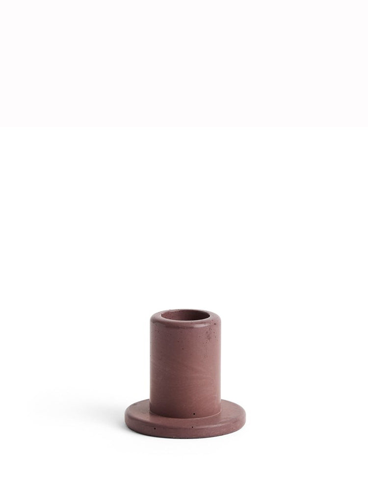 Tube concrete candleholder, small (5 colours)