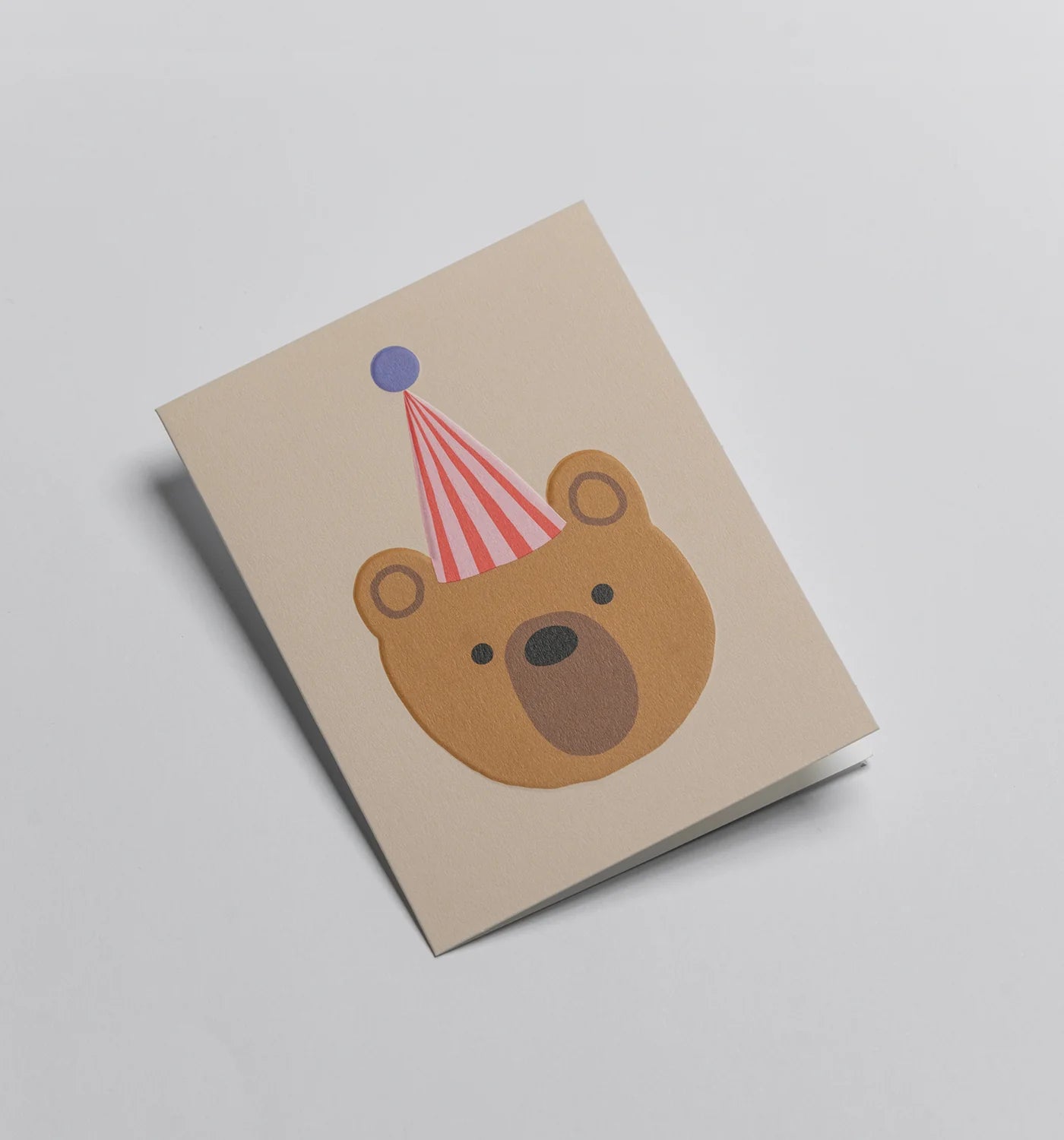 Party hat bear, mini birthday card