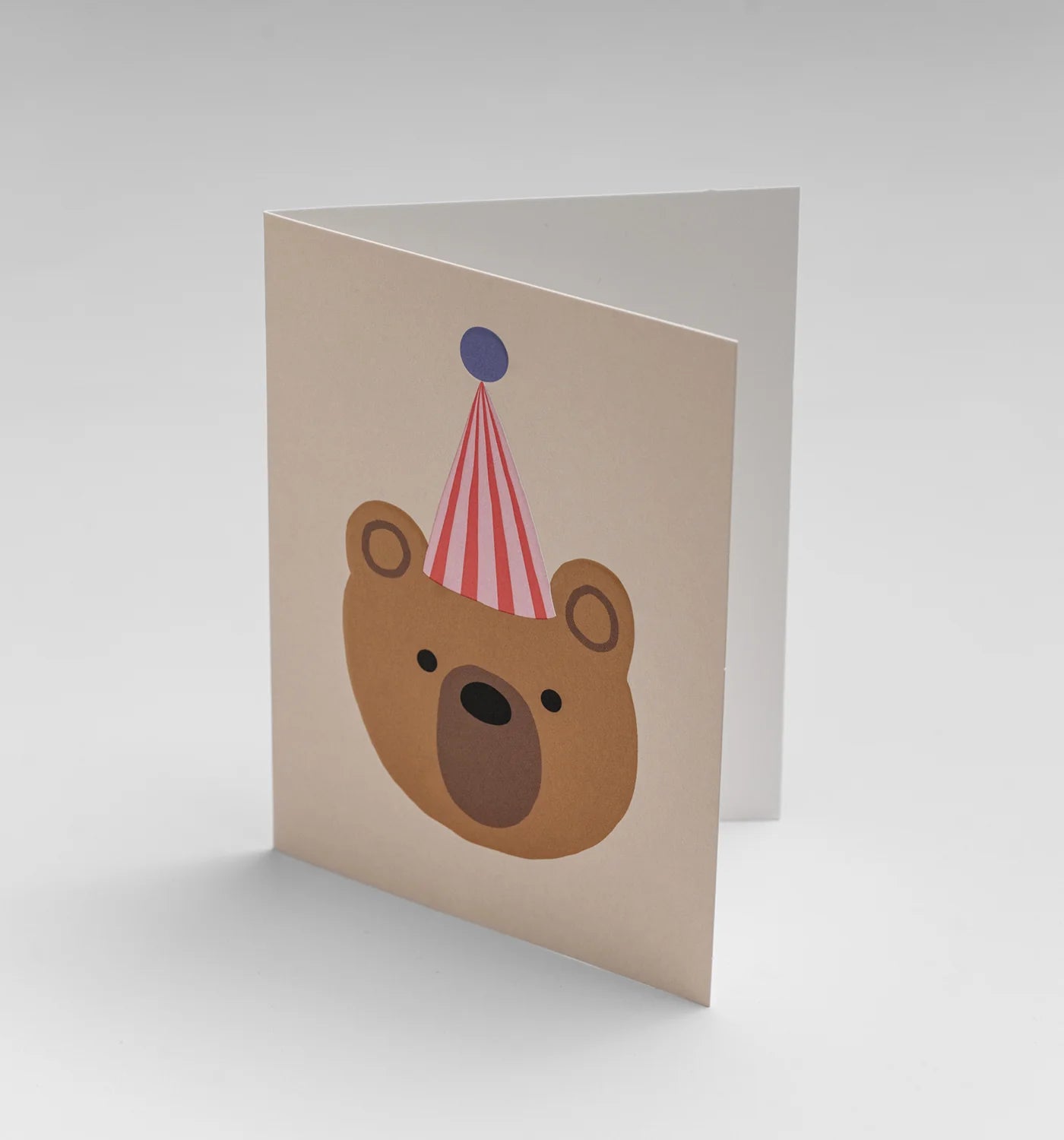Party hat bear, mini birthday card