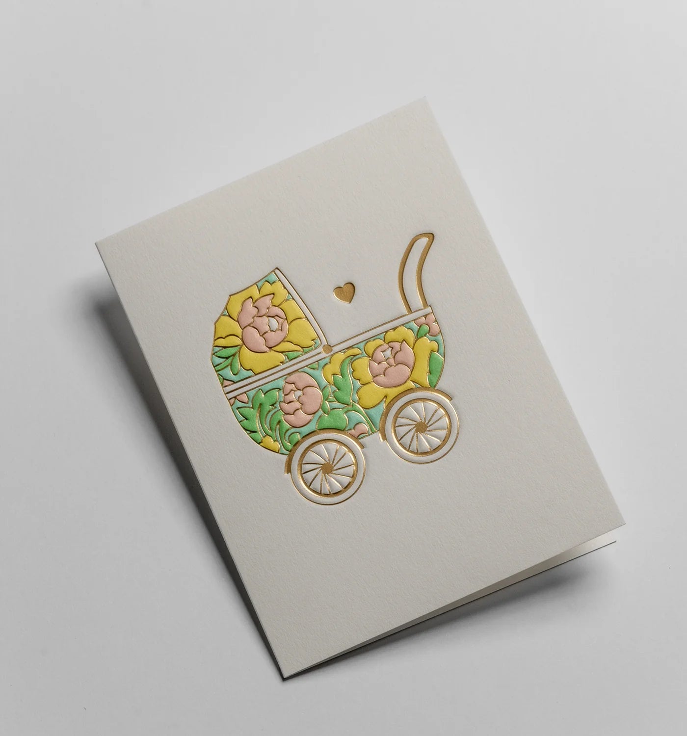 Decorative Pram, mini new baby card