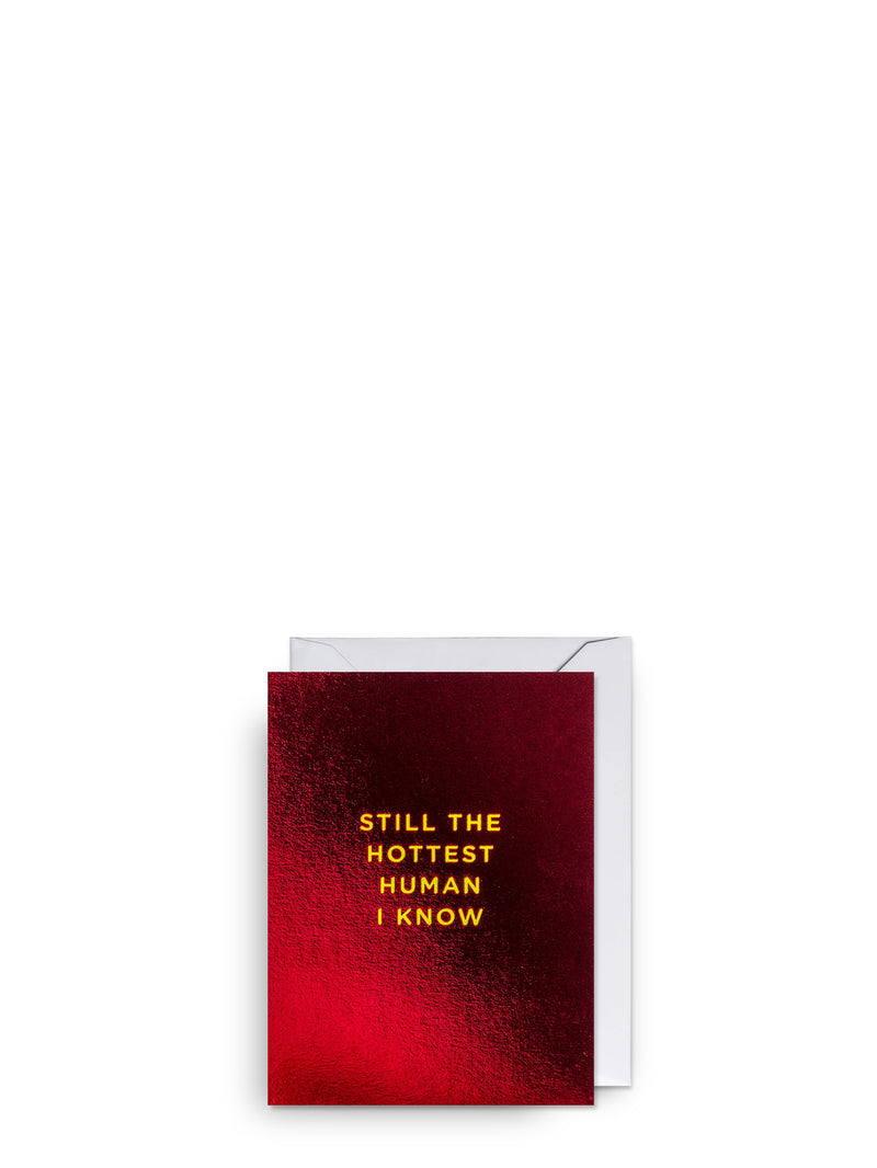 Still the hottest human I know, mini birthday card