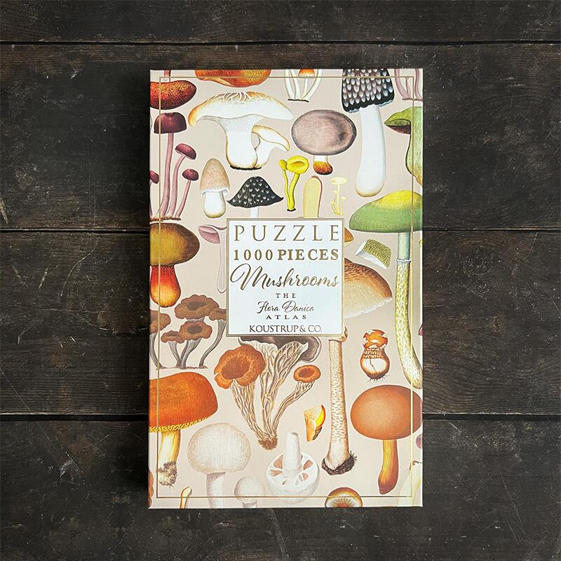 Mushrooms from the flora danica atlas puzzle, 1000 pieces