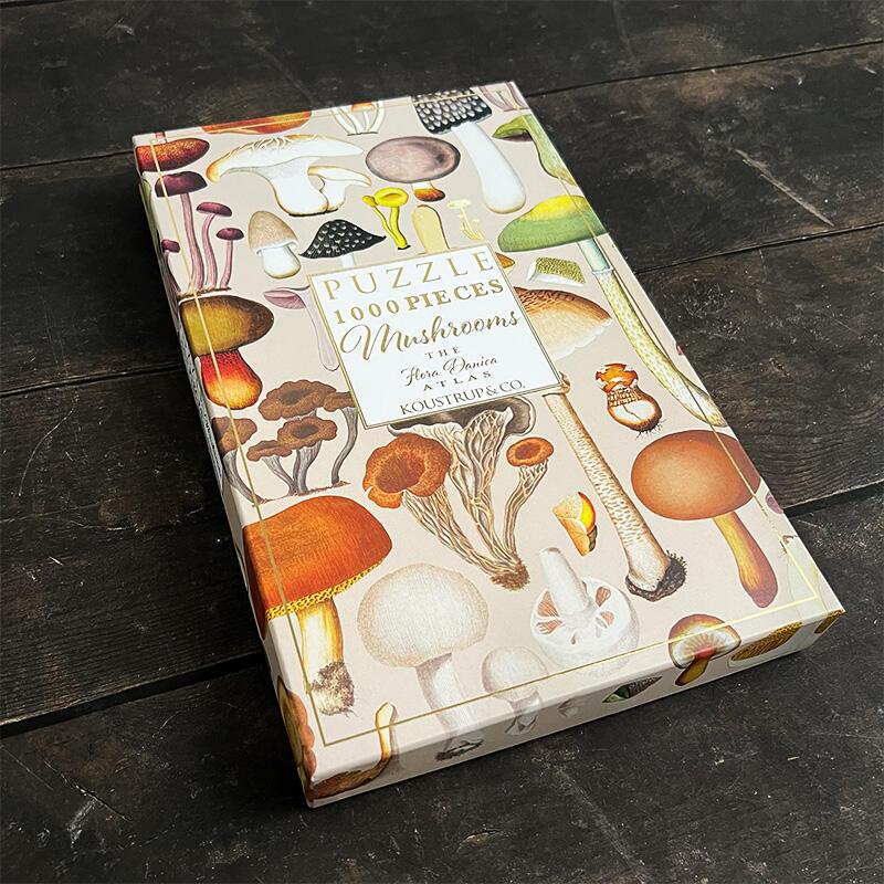 Mushrooms from the flora danica atlas puzzle, 1000 pieces