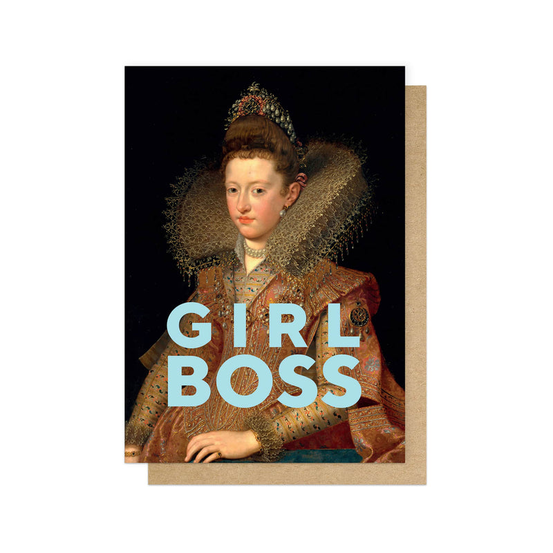 Girl boss large love & friendship card